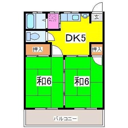 第二まるみ荘の物件間取画像